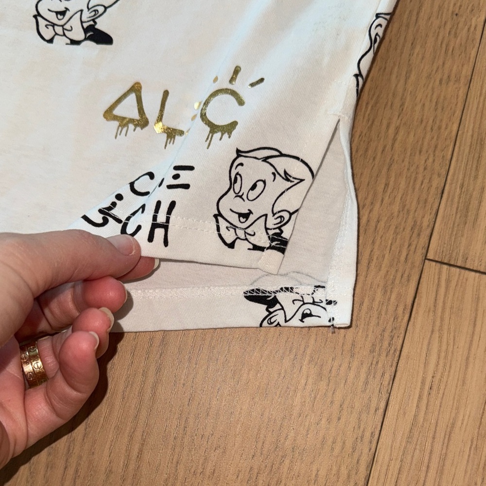 Forever 21 x Alec Monopoly White Richie Rich Cartoon Logo Pocket Tee XL  NWT - Picture 8 of 10